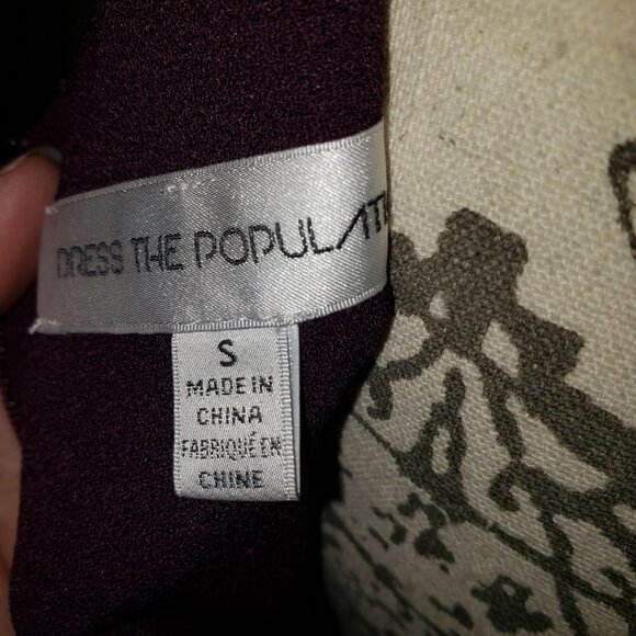 Dress the Population Trumpet Fit-and-Flare Maxi Dress Gown Purple Eggplant Plum - Picture 8 of 16